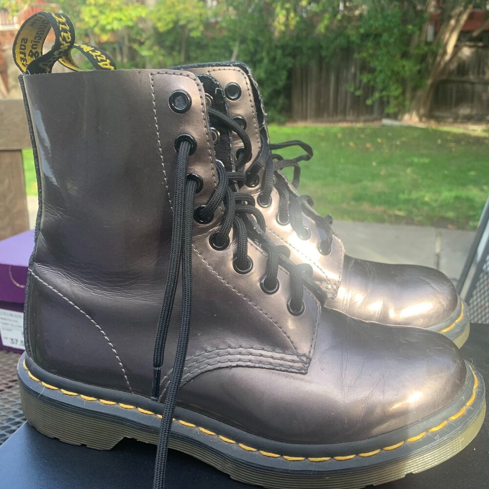 Gunmetal Metalic Dr. Martens